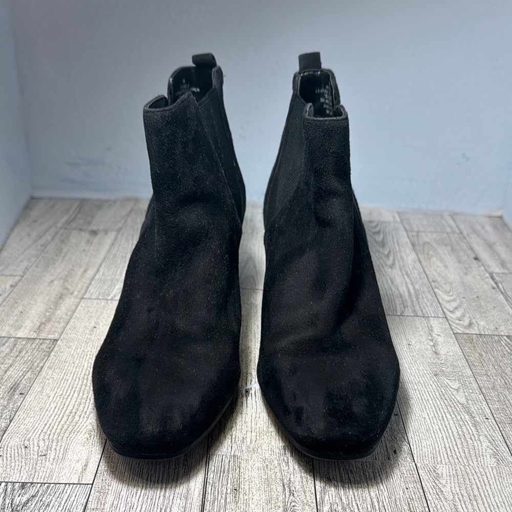 Black Anne Klein Suede Ankle Boots